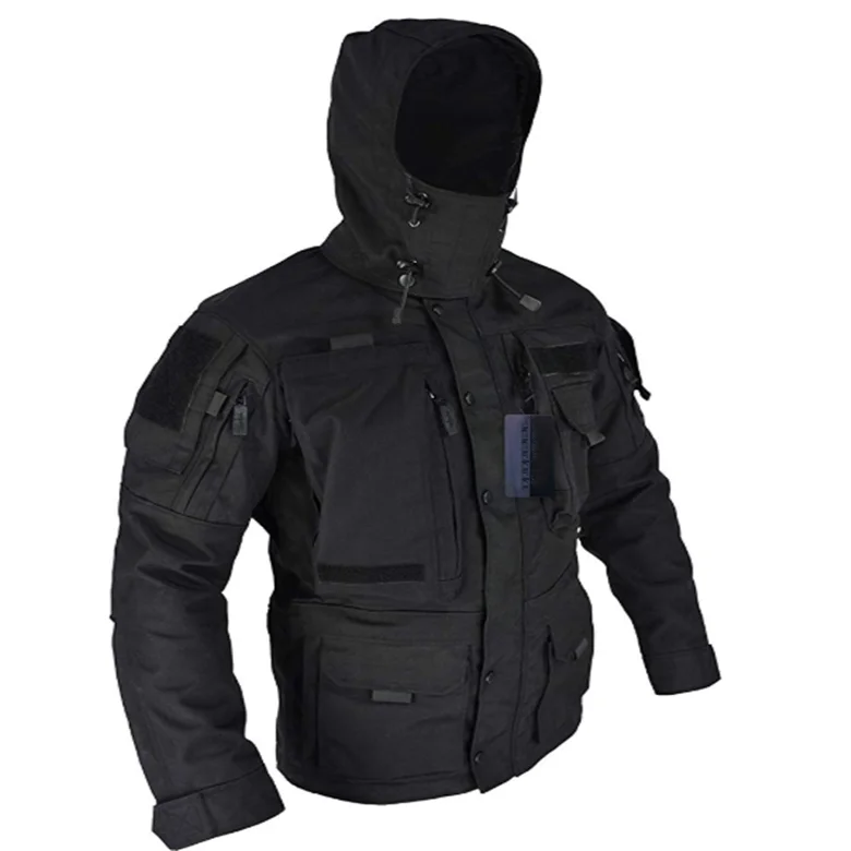 Мужская армейская тактическая куртка с капюшоном и несколькими карманами