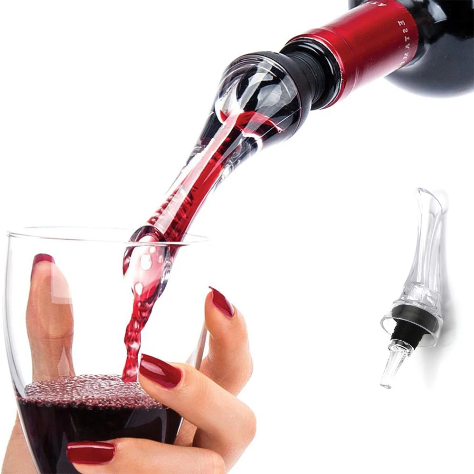 Wine Aerator Pourer Premium Aerating Pourer Red Wine Decanter Cap Spout Stopper Bottle Mouth Dispenser Decanter Spout