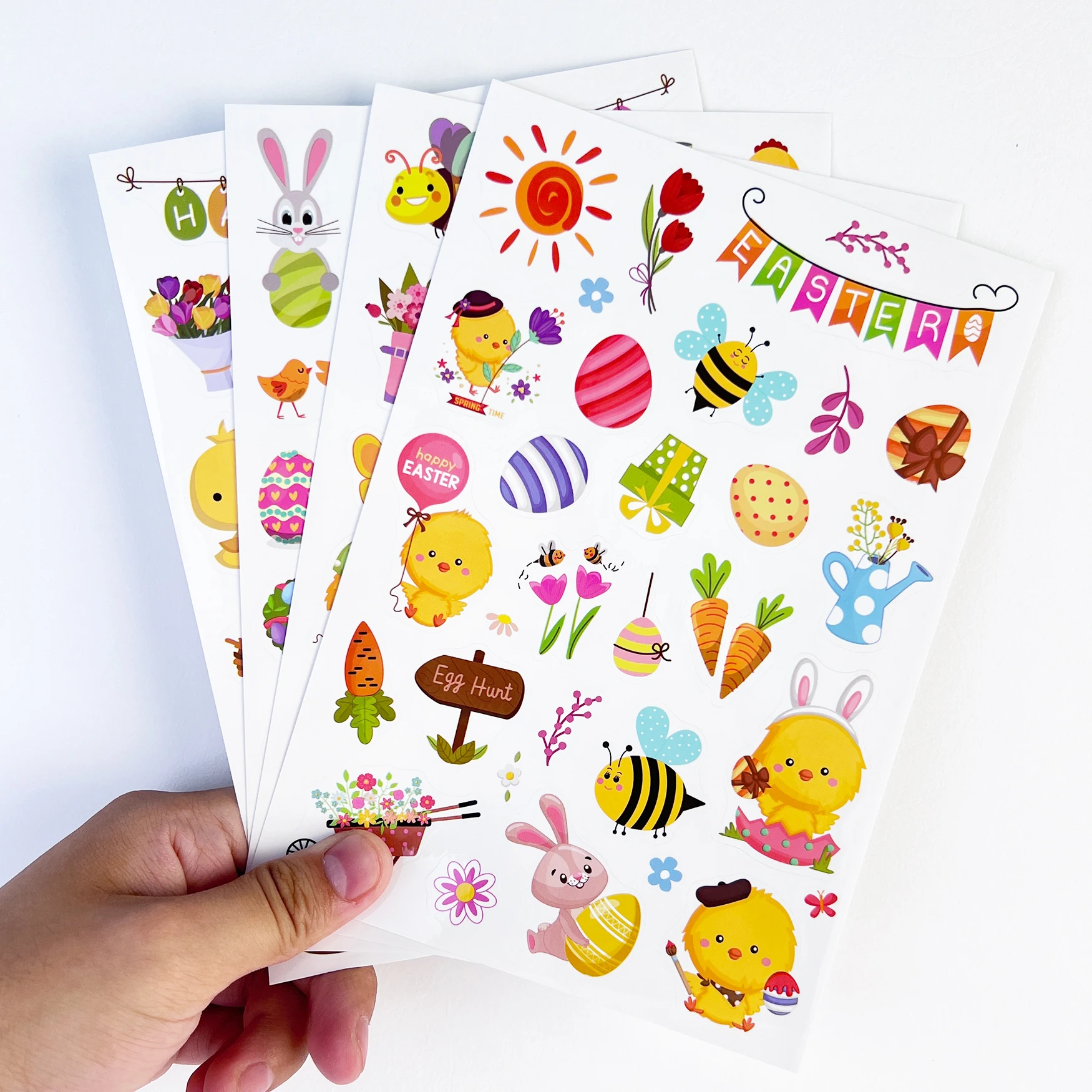 Custom Kiss Cut Sticker Sheets Printing logo  Personalized Self Adhesive Decorative Vinyl For Kids cartoon Pack Sticker