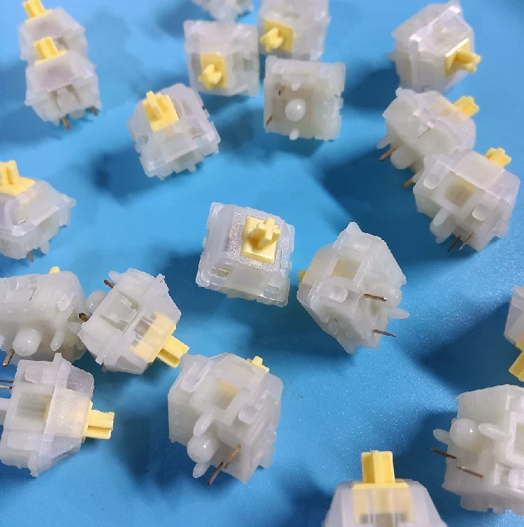GATERON KS-3 X1 Milky Yellow Pro linear 5 pin hot swap DIY customized gaming mechanical keyboard switch