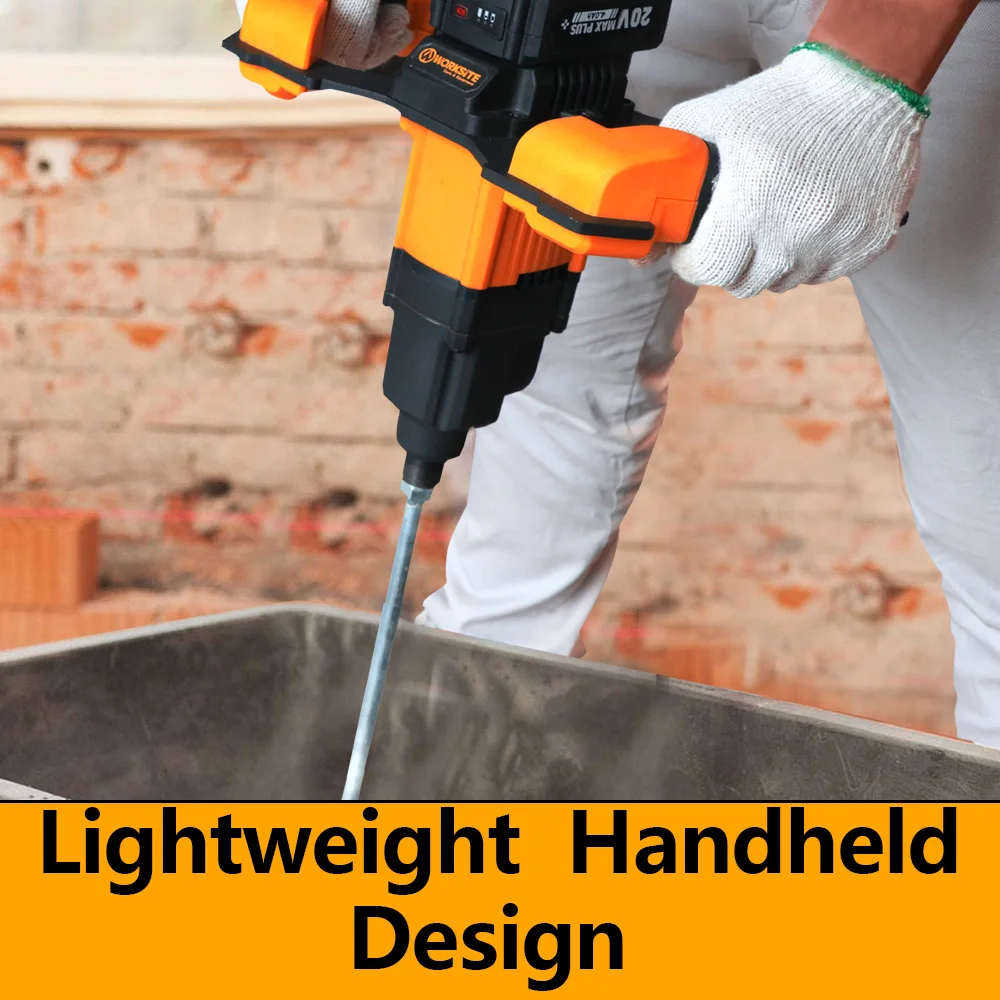 WORKSITE Small Portable Mini Hand Multifunctional Electric Paint Tile Cement Mixer Zinc-Plated Mortar Mixer