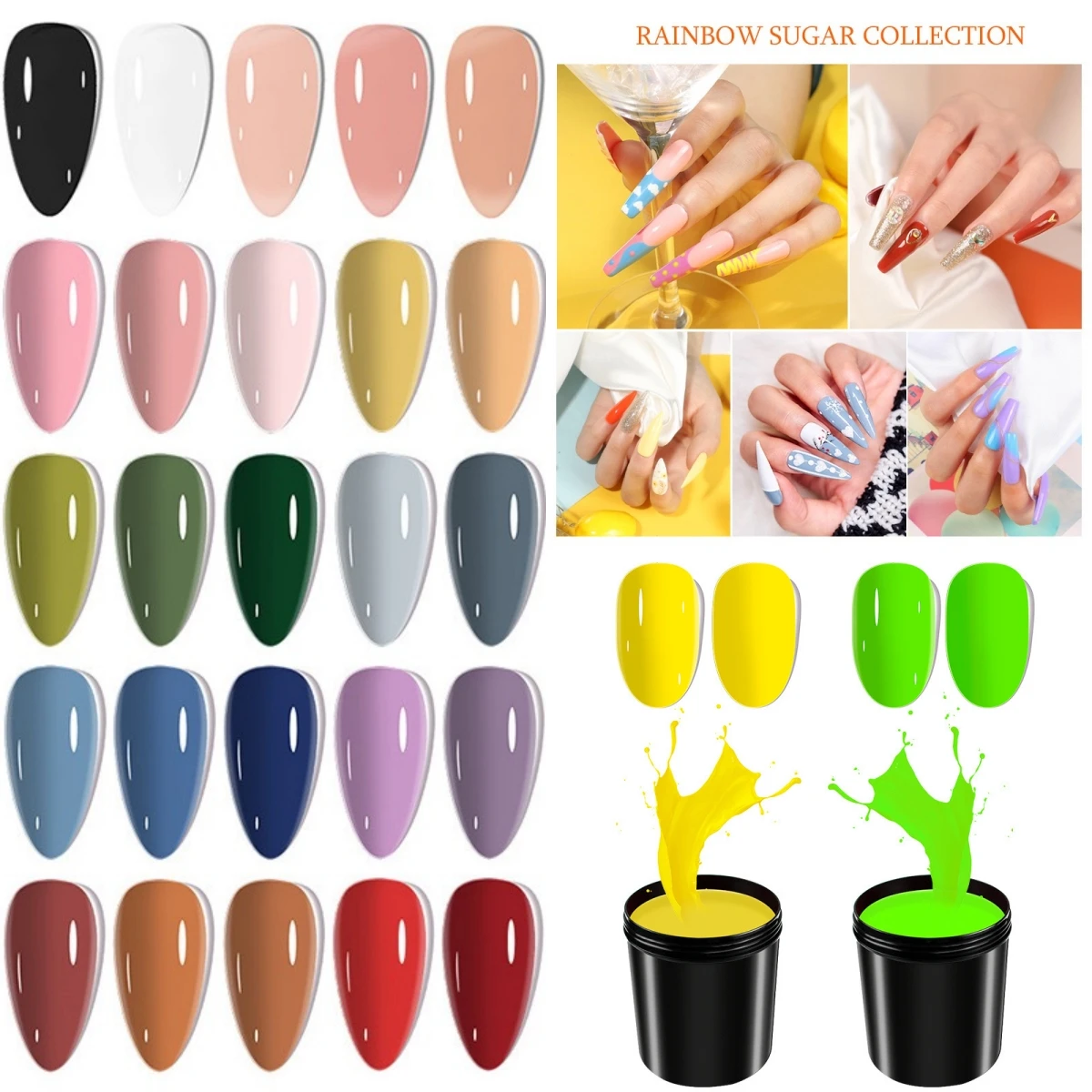 Wholesale Nail Art Supplies Environmental protection Soaked UV Sweet Miss Color Gel Nail Polish 1kg Free Samples