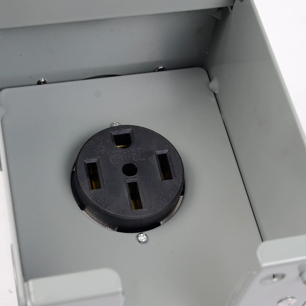 RV Receptacle Flush Mounting Power Outlet NEMA TT-30R 120V Electrical Straight Blade Receptacle