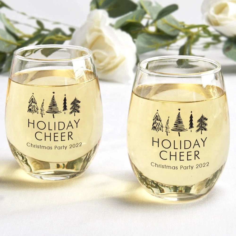 water juice coffee glass 470ml stemless wine glass tumbler custom logo 16oz stemless wine glasses wholesale custom color