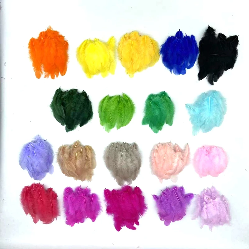 manufacturer 100 pcs per bag Colorful 4-8 cm Decor Dyed small chicken Feather