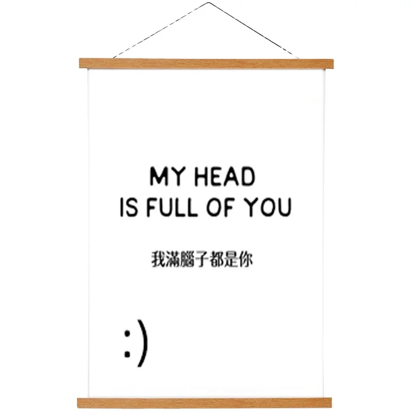 New Style Modern Wooden Poster Hanger Magnetic Frame Wall Hanging Canvas Artwork