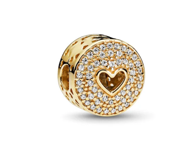 High quality pan dora gold charms 18k gold plated charms for jewelry making