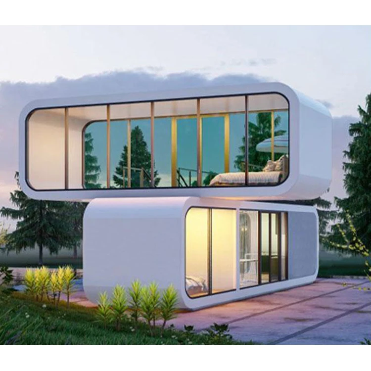 Integrated luxury prefab house office shop apple cabin container home space capsule mobile homestay creative mobile garden house