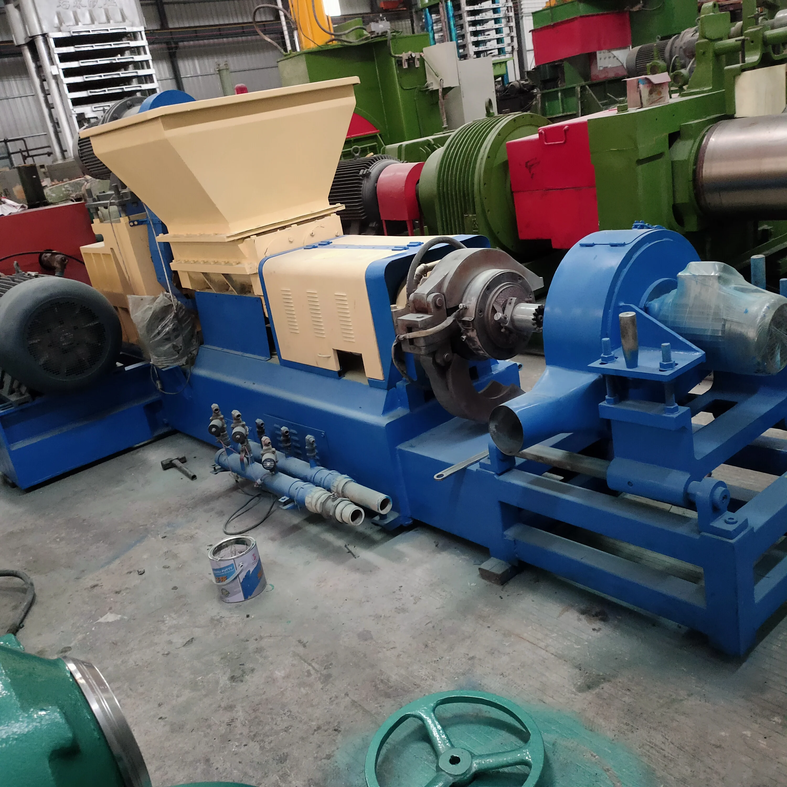 
Rubber Extruder Machine Rubber Extrusion and Vulcanization Production Line Key Power Building Sales Weight Automatic Material 
