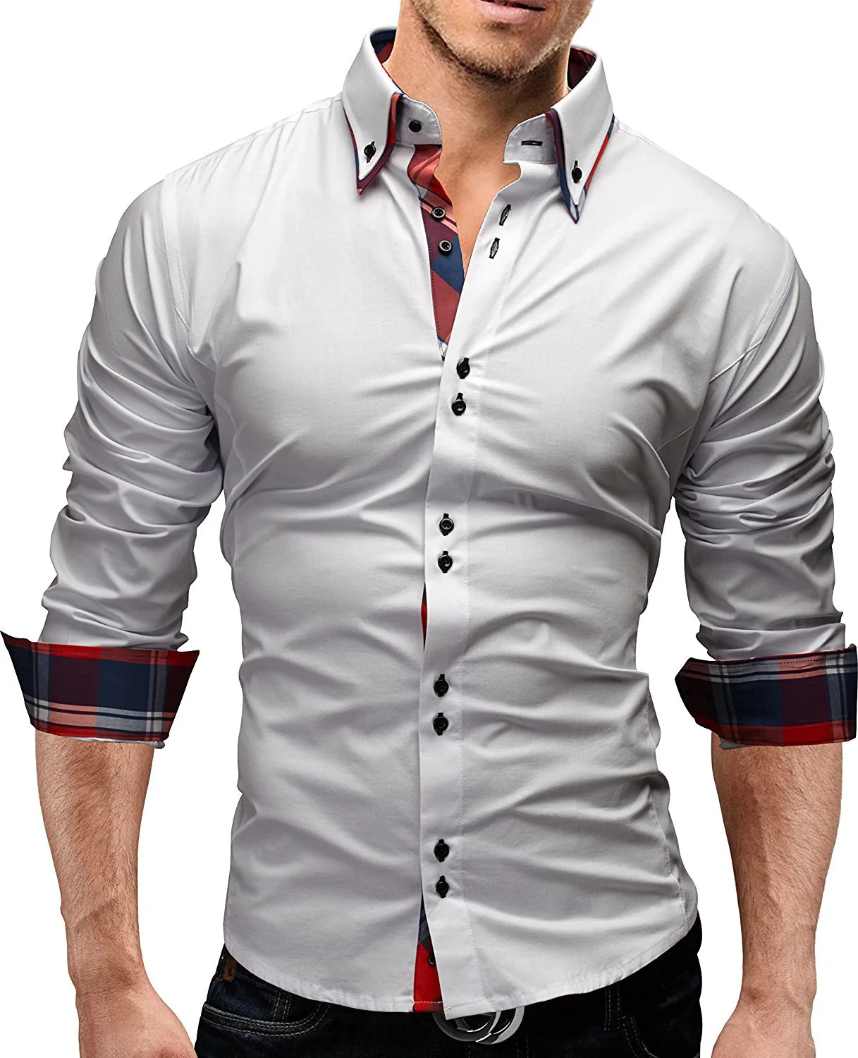 Wholesale Long Sleeve Button Up Custom Mens Shirts Fashion Casual Turn-down Collar Shirt