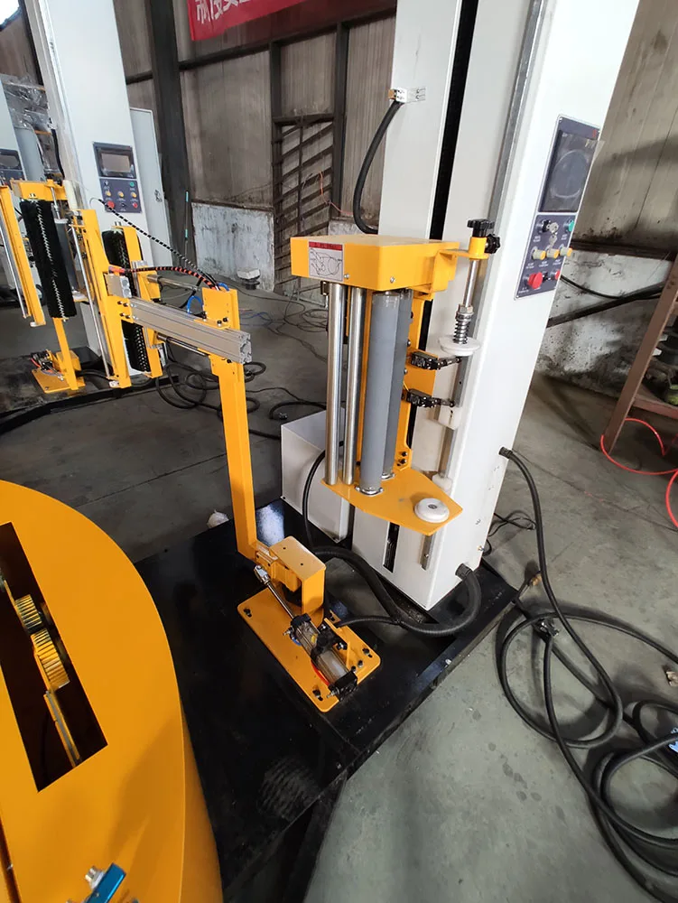 China Made Pallet Stretch Wrapping Machine with turntable and roller conveyor