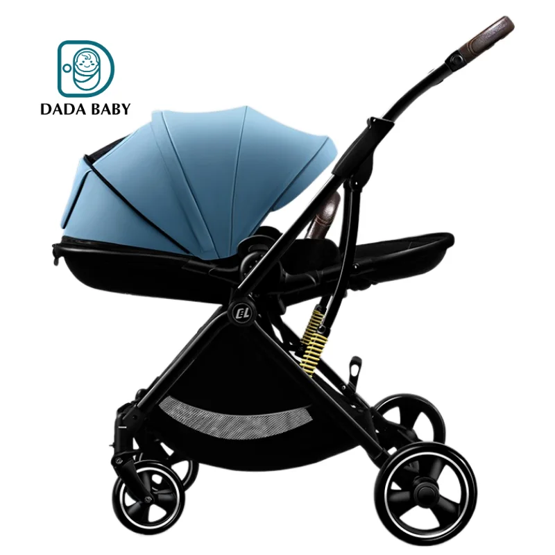 2023 New Multi-function Baby Stroller Eggshell Shape Leather Baby Carriage Model 2 in 1 Travel KBL-809 For New Born Stroller