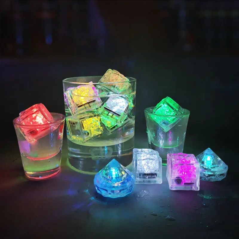 Multi color changing Water Activated waterproof led glowing ice Cubes party Holiday Light up Flashing LED Ice Cubes for Drinks