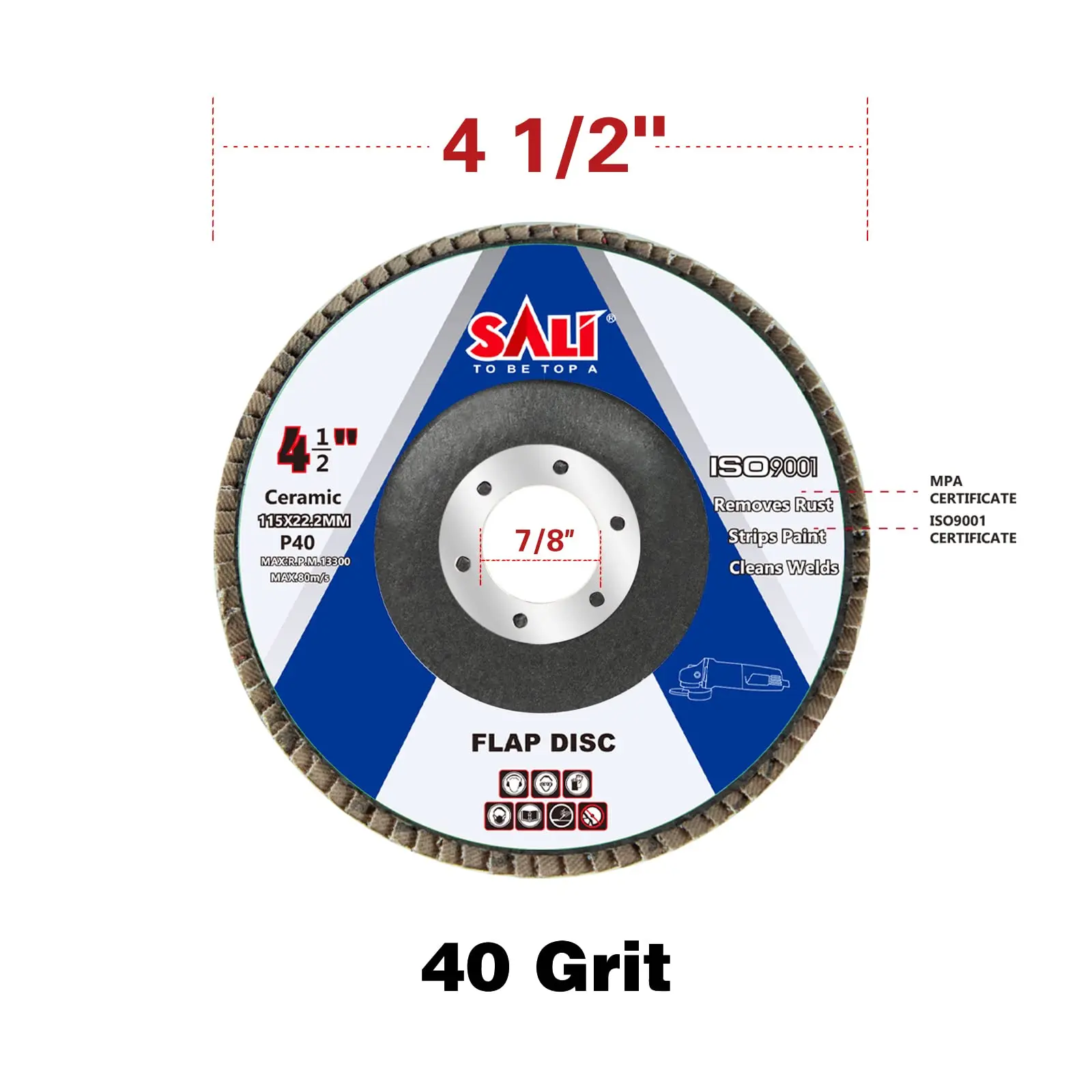 SALI new arrived 4.5 inch abrasive polishing wheel wholesale ceramic alumina flap disc