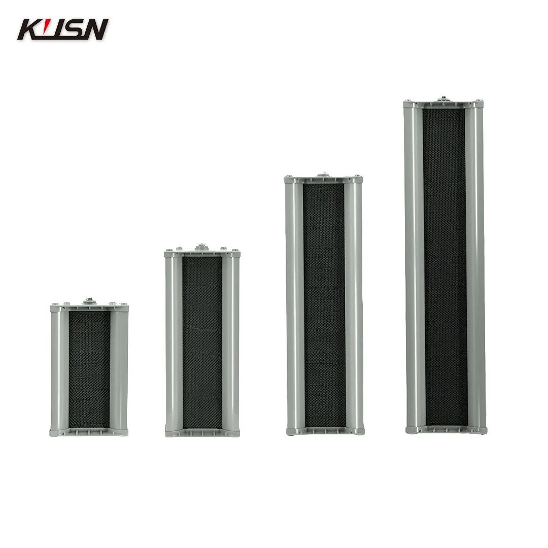 40Watts  Champagne Outdoor Column Speaker Waterproof Column Powered Speaker Pa System Aluminum Array Speaker