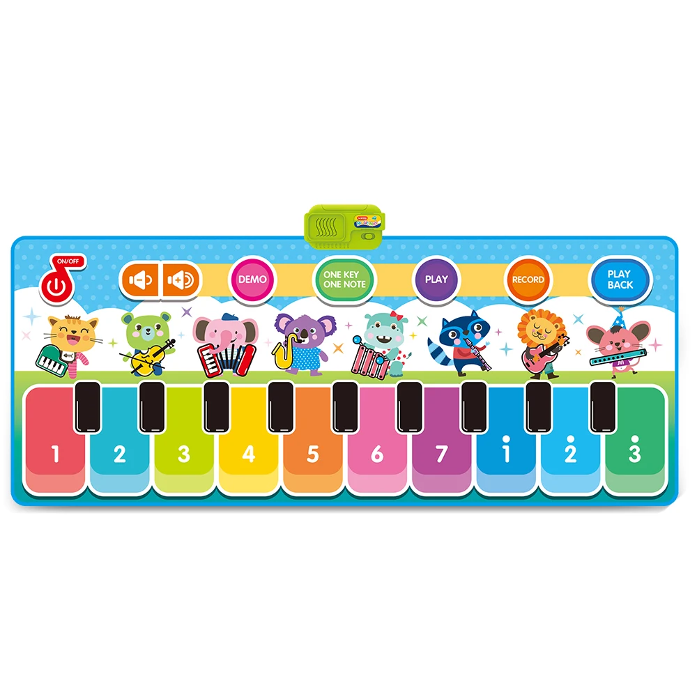 Soft Piano Mat for Toddler Touch Musical Dance Mat Play Mat for Baby Touch and Learn Educational Toy Piano Carpet