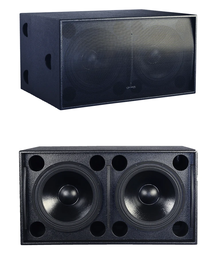 Sound system pro loudspeaker double 18 inch subwoofer 1200W birch plywood night club passive audio equipment