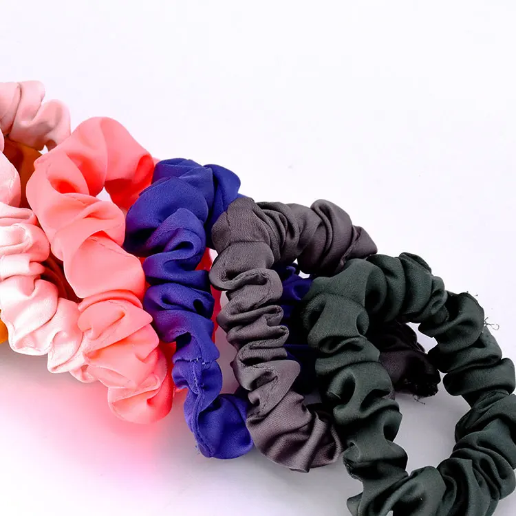 Hair Accessories Elastic polyester Hair Ties Band 15mm polyester Hair Scrunchies  for Women