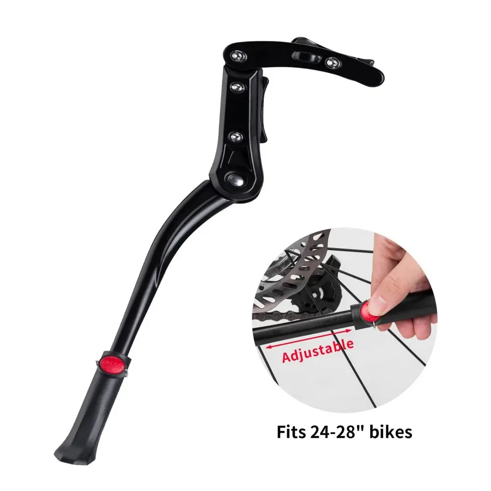 Bike Kickstand Mountain Bike Side Stand Adults 26 inch 28 inch Easy Installation Anti-Slip Foot Adjustable Bike Kickstand