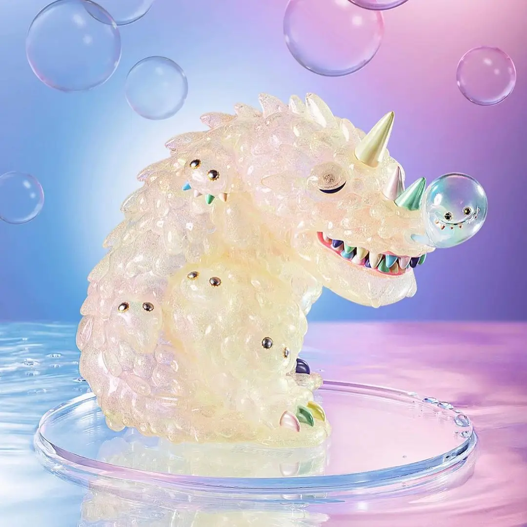 Custom Designer Vinyl Toy Clear Color Art Dragon Figurine Collectible Resin Toy Factory