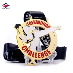 Longzhiyu 16 years medal wrestling judo manufacturer custom lady karate medal wholesale jiu jitsu gold medals