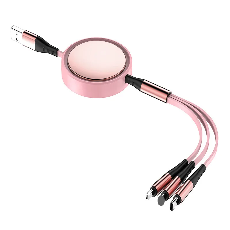 Custom Logo 3 in 1 Mobile Phone Power Cable  USB Data Cable Type C Phone Fast Charging USB Type C Android Charger Cable