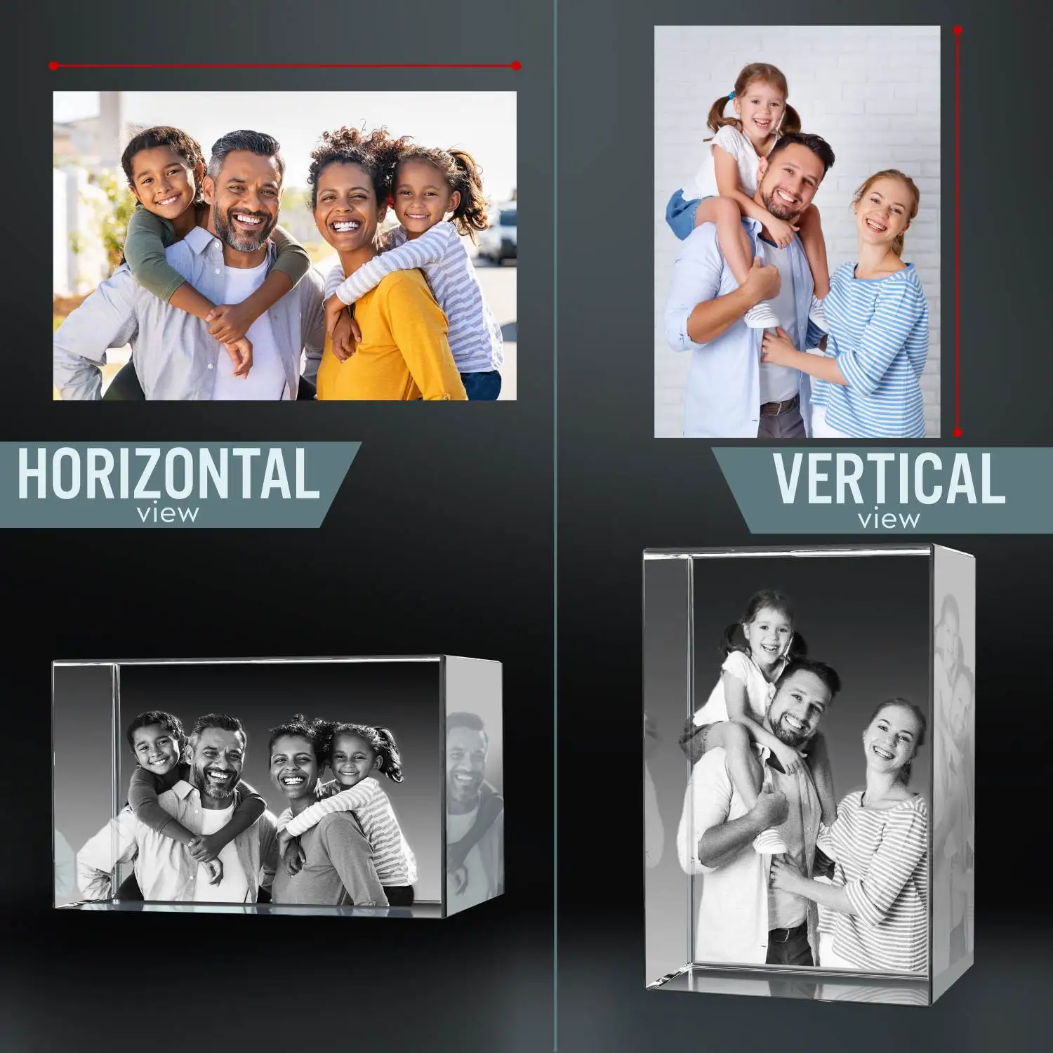 Wholesale customized blank glass souvenir heart engraving 3d crystal photo laser printing for gift