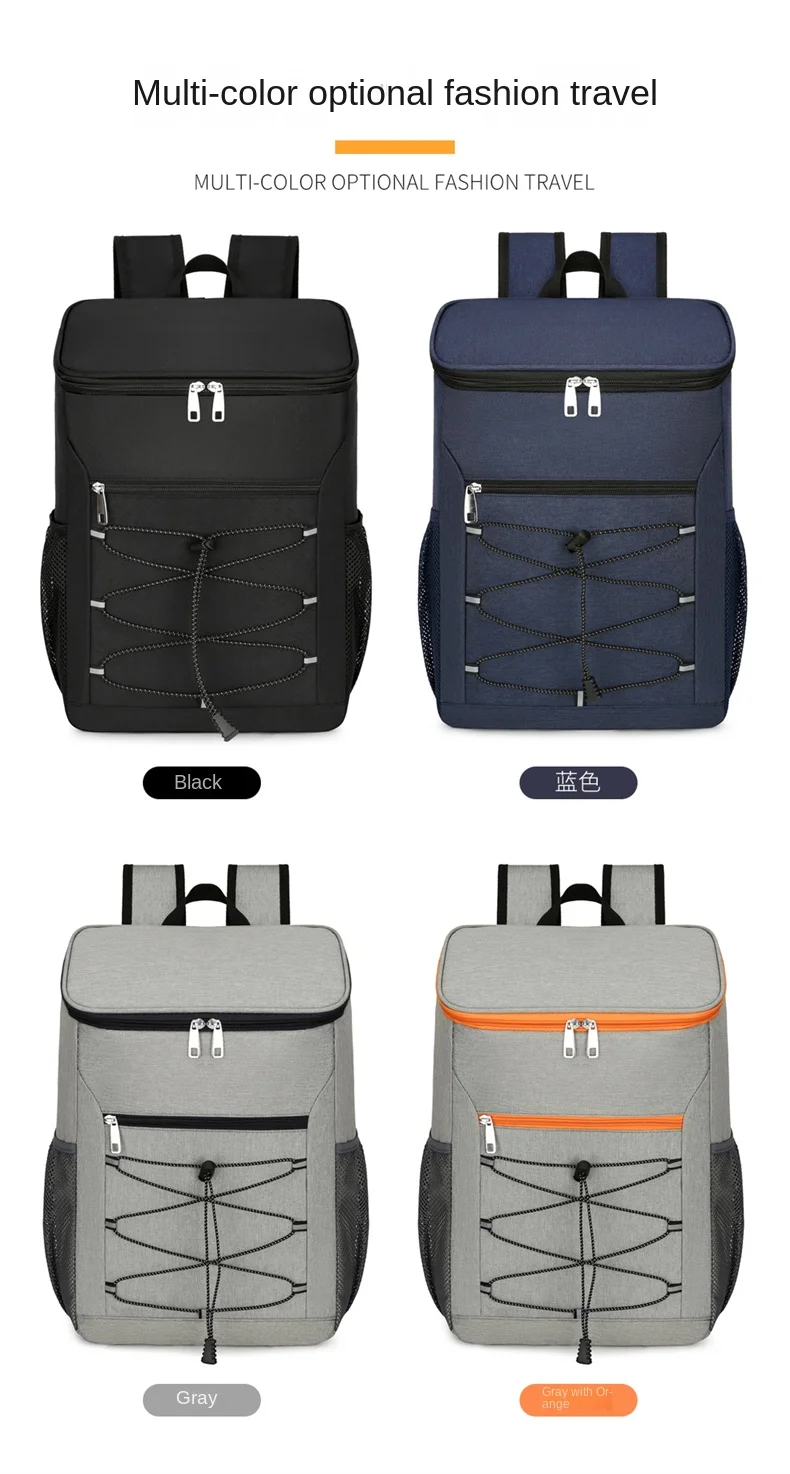 Unisex Portable PVC Oxford Cooler Bag Customized Logo Insulated Waterproof Feature Outdoor Picnic Thermal Backpack Lunch Bag