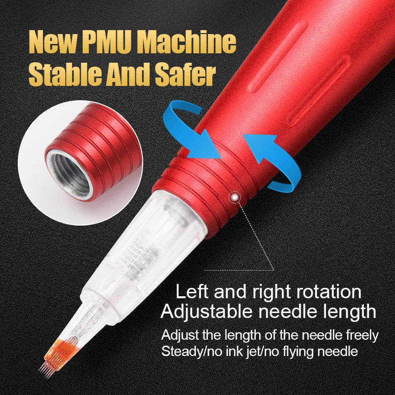Wireless PMU Machine Microblading Strong Tattoo Gun for Eyeliner Eyebrows and Lips Micropigment Permanent Makeup
