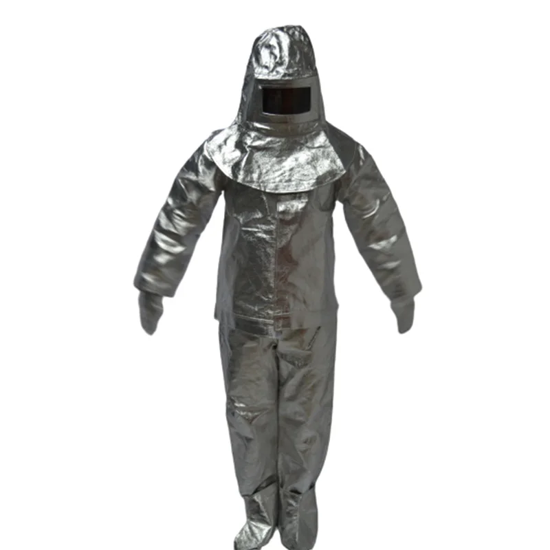 
Thermal Radiation Firefighter Uniform Thermal Radiation Fire Proximity Suit Aluminium Foil Firefighting Suit 