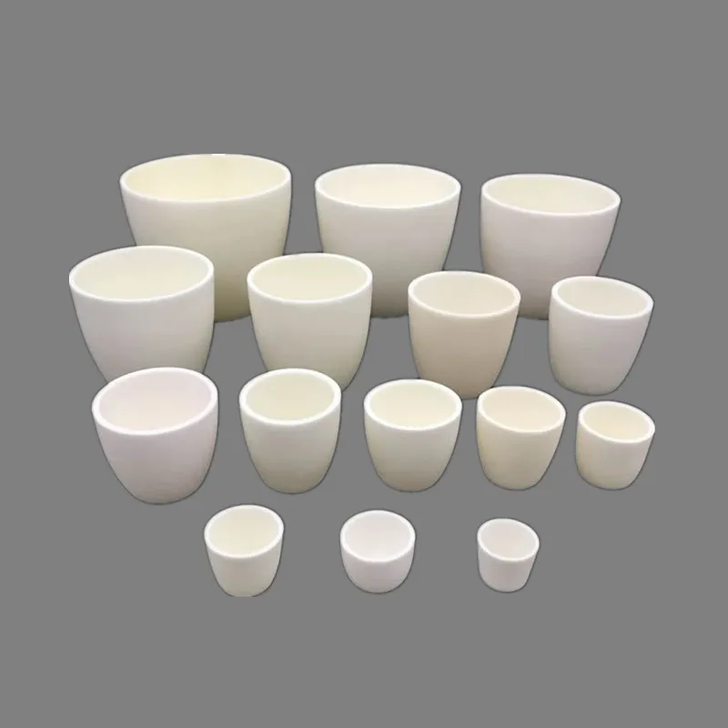 Manufacturer Supply 10ml 20ml 95% 99% Alumina Ceramic Crucible for Metal Melting