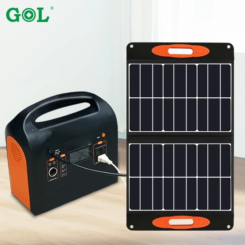 Solar Generator Solar and AC Charge To Battery Powerstation Camping Portable Power Station