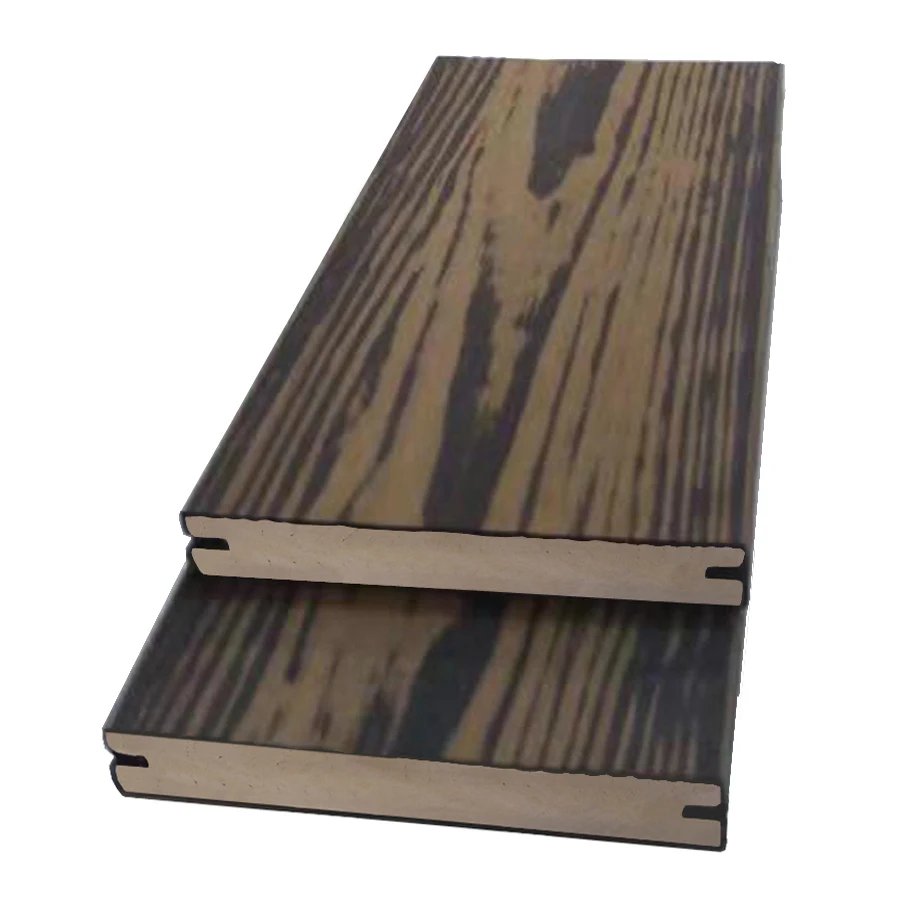 Водонепроницаемый огнеупорный соэкструзионный 3D рельефный твердый настил из ДПК для наружного использования