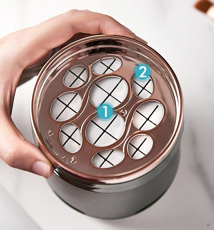 Dustp-roof Makeup Brush Organizer Water-proof Large Capacity Clear Make Up Brush Holders With Lid