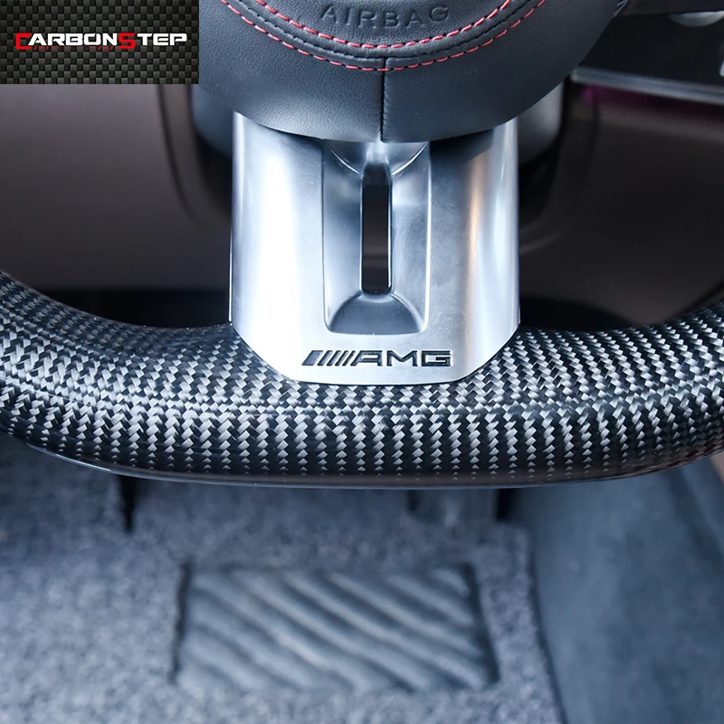 For Mercedes Benz AMG W205 W204 A45 Old Model Upgrade New Carbon Fiber Dragonfly Steering Wheel