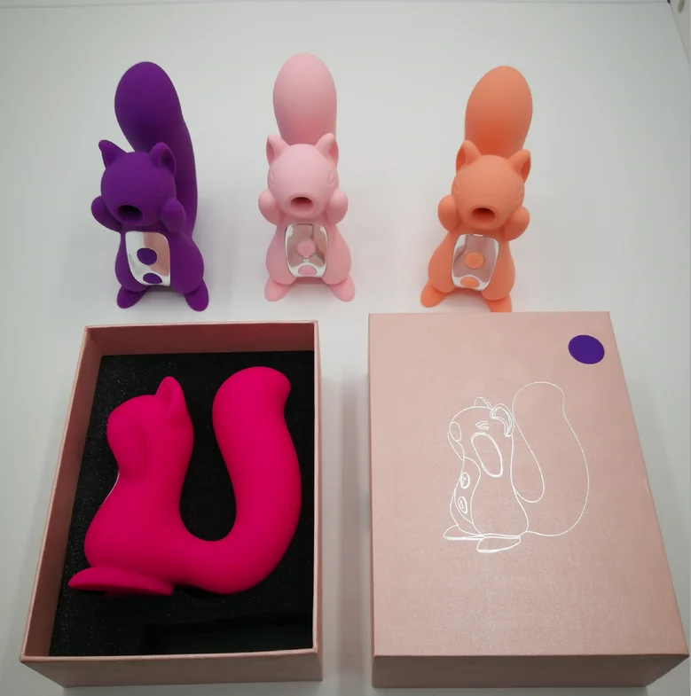 
10 frequency rechargeable squirrel tongue vibrator nipple sucker clitoris licking stimulator women sex toys for adults 