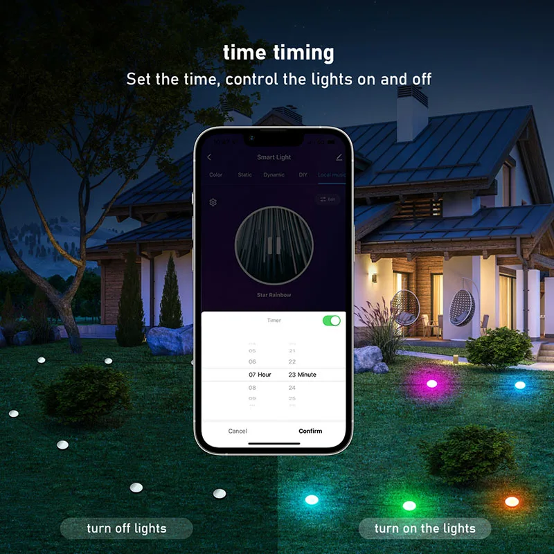 Tuya Arrival Outdoor Waterproof Led Landscape Lighting Wifi Smart Control With 10M 15 Lights For Garden Lawn Pathway Lighting