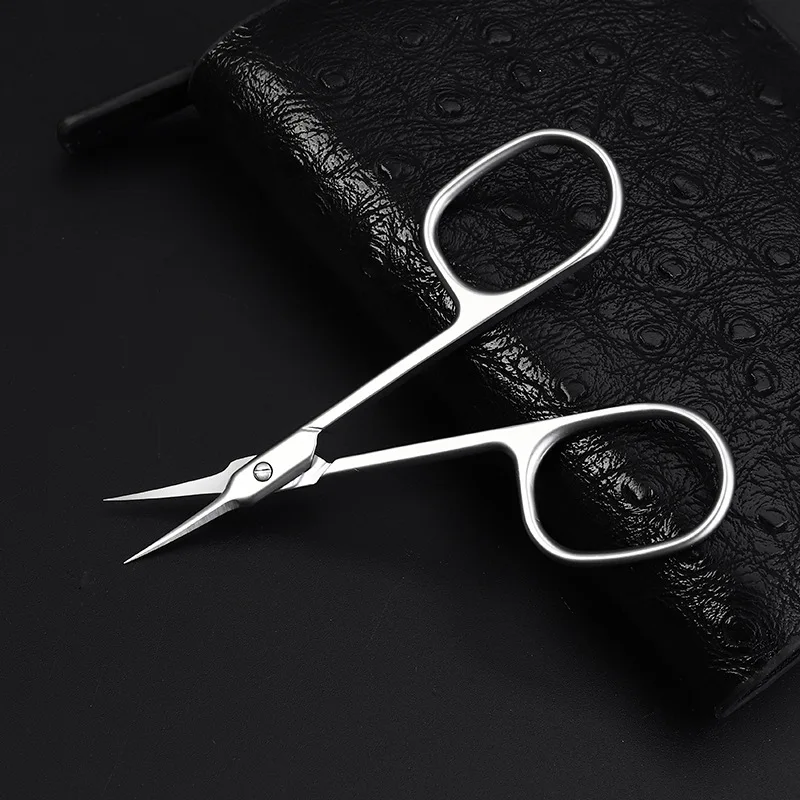 Manicure Scissors Cuticle Regrowth Cut Curved Tip Professional Stainless Steel Dead Skin Fine Nails Scissors