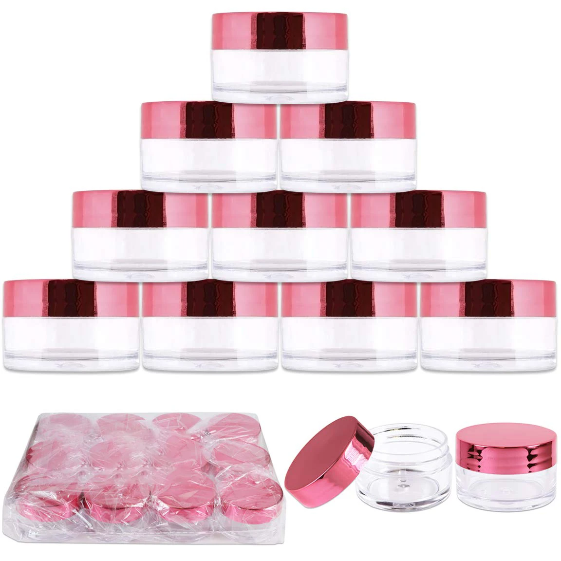 Wholesale hot sale cosmetic packaging clear pet 15 ml 4oz plastic cream jar with plastic lid