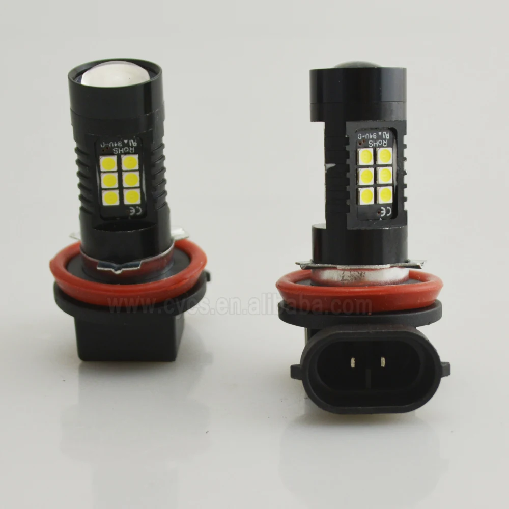 Суперъяркая автомобильная светодиодная противотуманная фара 12 В 21smd 21LED 3030 без ошибок H8 H9