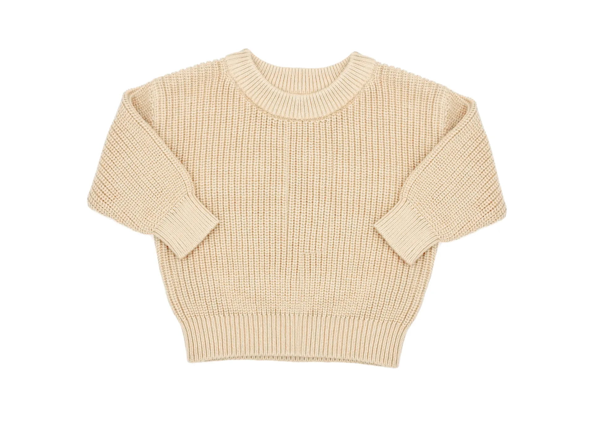 Solid Unisex Chunky Kids Children Knitwear Sweater Knitting Newborn Baby Sweater for Boys and Girls