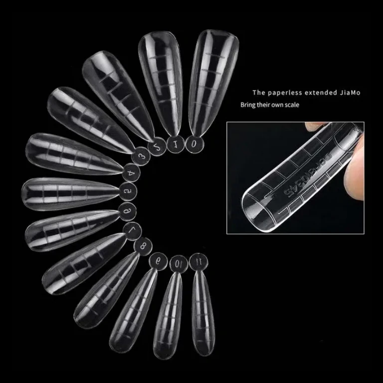 Private Label Professional Nail Extension Plastic Nail Forms Nails Shape Form Tips Reusable 120 pcs