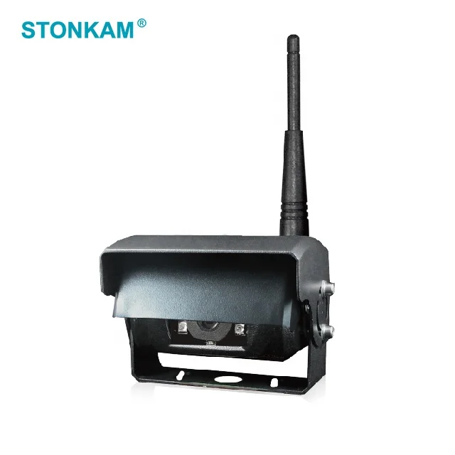 Rear view wireless camera monitor for car truck bus which support quad view and auto pairing