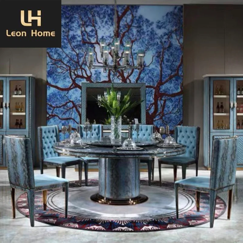 Factory Custom Durable Crocodile Microfiber Leather High Back Upholstered Modern Dining Chairs For Restaurant/Dining Room