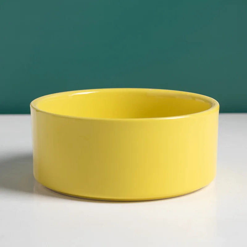 Modern Design Custom Pet Ceramic Bowl Easy Clean Dog Cat Feeder Small Kitchen Outdoor Home Furniture Made Silicone Plastic