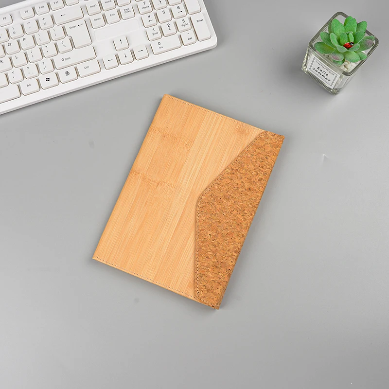 New Design Hot Sell Business A5 80 Sheets Bamboo Cover Notebook Hardcover Planner Diary Style Notebook with Magnet Closure