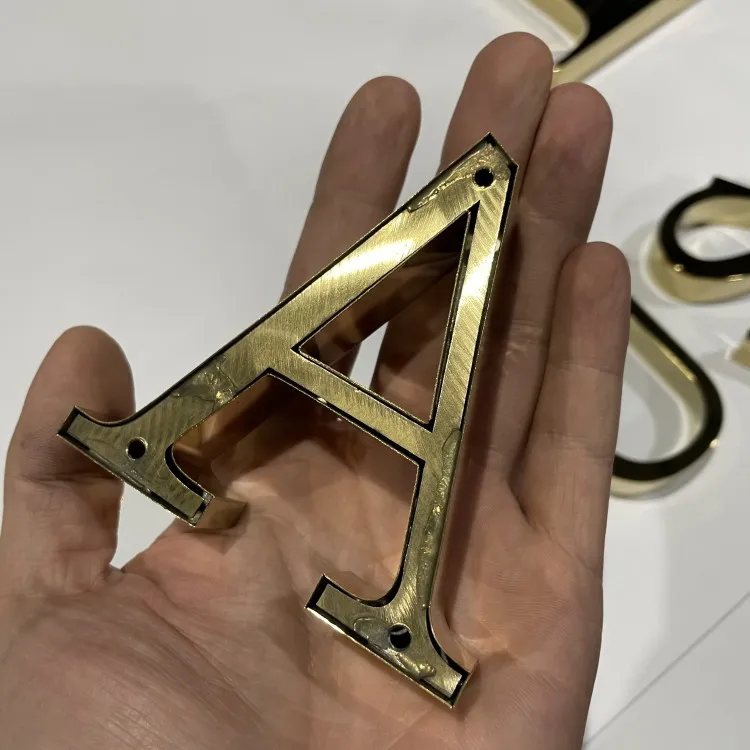 Custom Metal Wall Letters Business Signs Gold Indoor Mirrored Signs Stainless Steel Company Logo