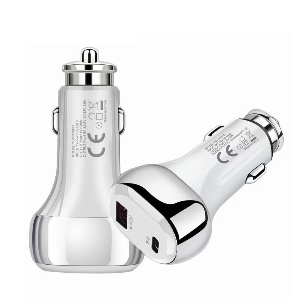 2021 New PD QC 3.0 Car Charger Fast Charging For iPhone 12 Pro XS Xiaomi 7 8 Samsung S10 Mobile Phones Dual USB Charger in Car