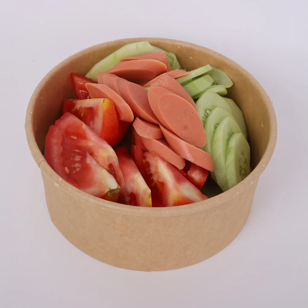 wholesale disposable square round paper cup heatable kraft waterproof customwith PE lid