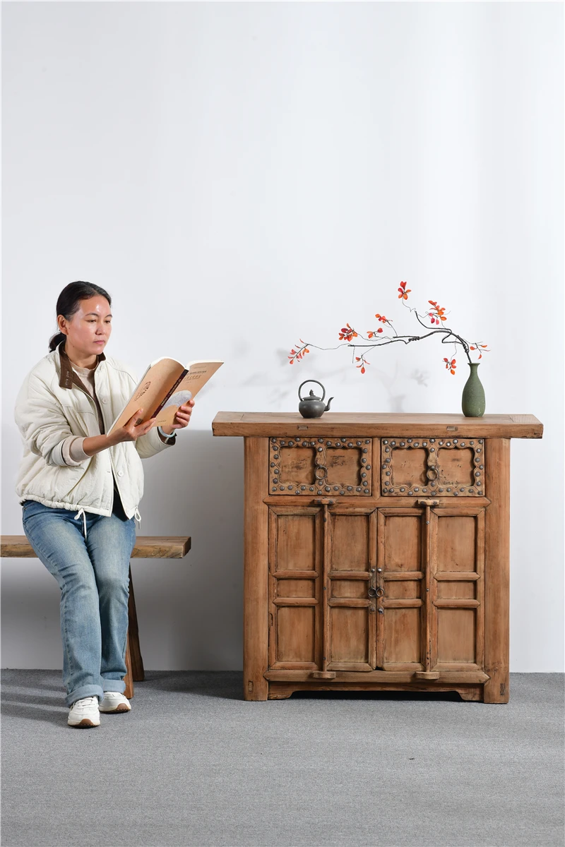 New Design Antique china wholesale furniture rustic Antique wooden natural cabinet